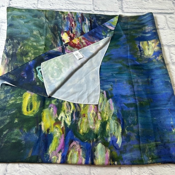 Claude Monet Waterlilies Print Scarf - Picture 8 of 9